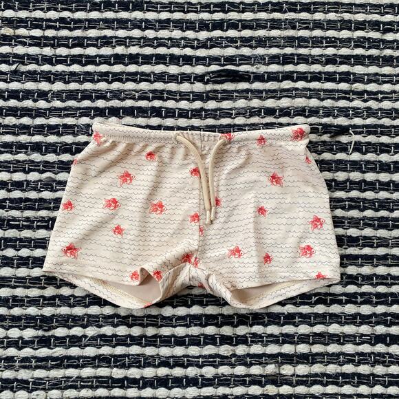 🌿Konges Slojd Toddler Boys Red Fish Ocean Tie Waist Swim Trunks 4Y - Picture 2 of 6